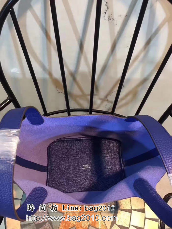 愛馬仕Hermes icotin lock菜籃子包 頭層牛皮手提包 0AM1390